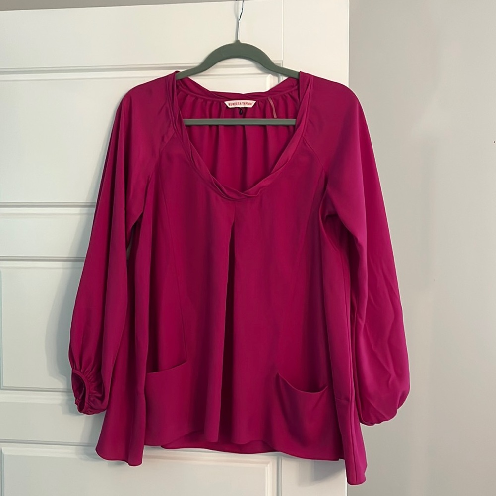 Rebecca Taylor Fuchsia Blouse